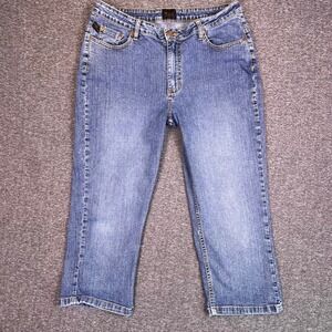 Riders Copper Collection Jeans Womens 13/14M Blue Capri Stretch Denim Fit33x21.5